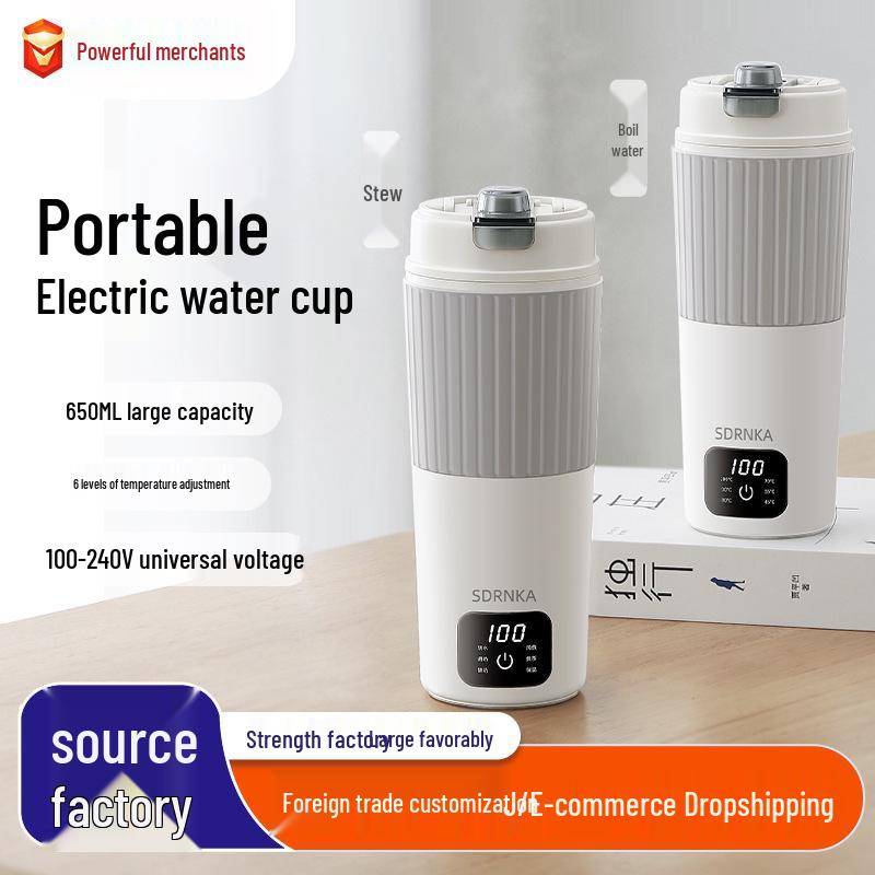 SDRNKA Compact Type-C Electric Kettle: Portable, Insulated, and Perfect for Home or Travel