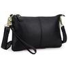 Genuine Leather Women's Crossbody Bag with Wrist Strap - Top Layer Cowhide Shoulder Bag