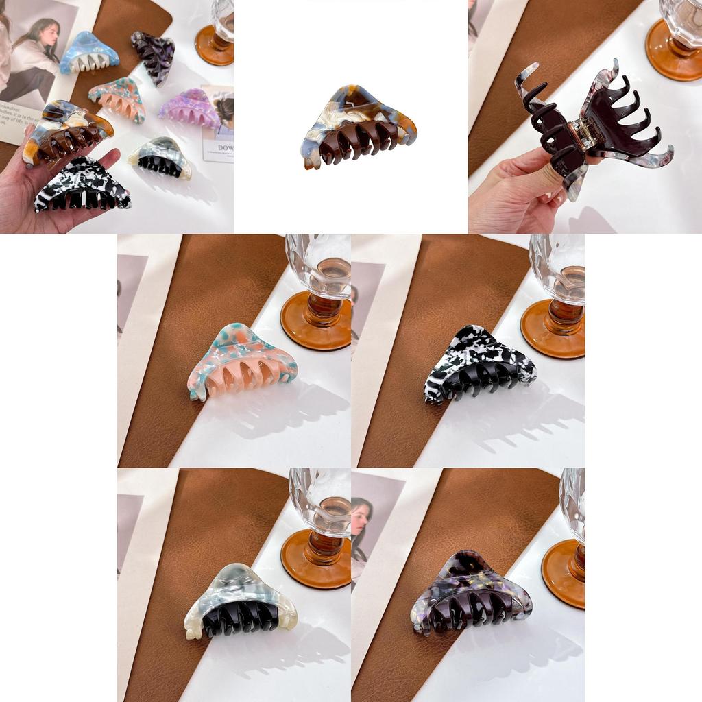 Fashionable Acetate Hair Claw With Geometric Lines Beautiful Hair Clip For Women