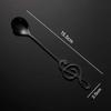 Stainless Steel Musical Note Spoon Creative Coffee Spoon Ice Cream Teaspoon Stirring Dessert Spoon Home Accessories