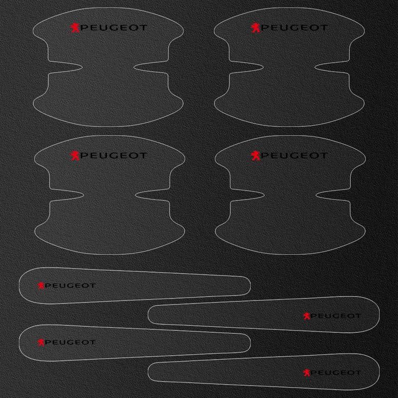 

Car Door Handle Cup Protector Stickers Protection Film Accessories For Peugeot 206 308 307 208 207 3008 2008 508 407 301 406 408