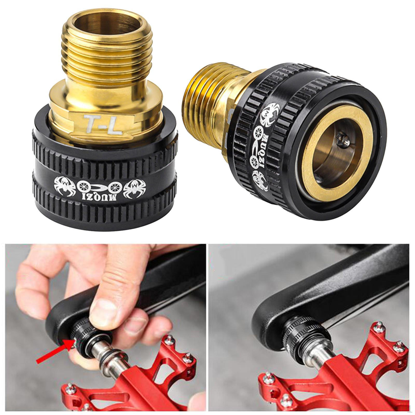 

1 Pair 9/16 Inch Road Bike Pedal Extension Spacers Gold