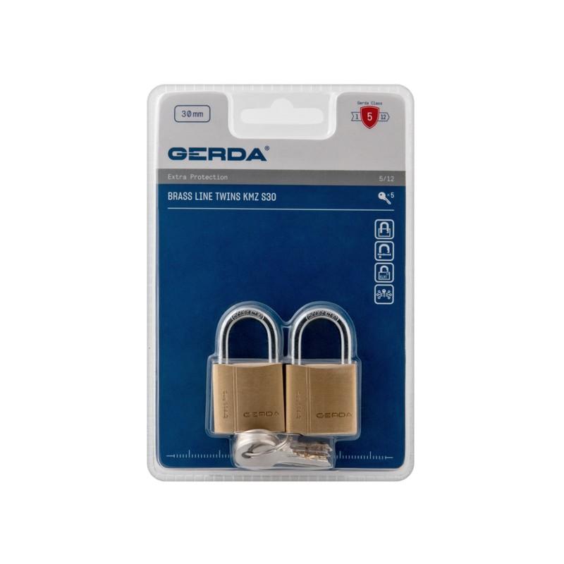 Brass Line Kmz S30 Twins Padlocks Set, Blister - Mp Klo 58375