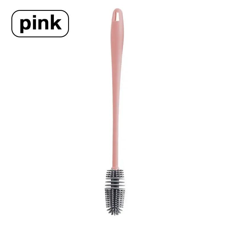 Silicone Cup Brush Long Handle Glass Cleaner for Kitchen Wine Bottle Scrubber Cleaning Tool
