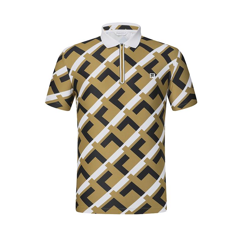 

New FILA Polo Shirts Men s Yellow Tree Brown A11M435108FBN 180/100A/XL