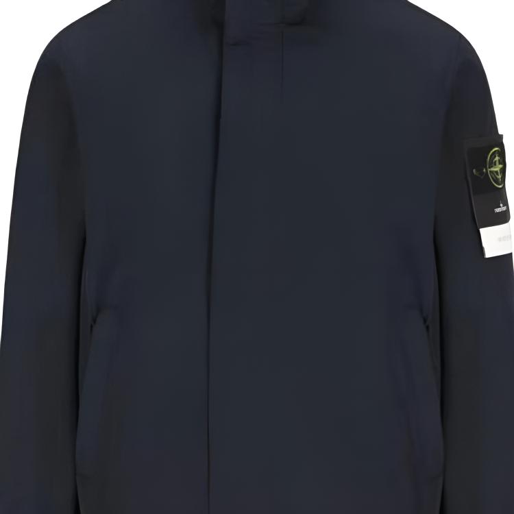 Stone Island Badge Stand Collar Long Sleeve Jacket Men jackets L1S154100033S0026V0020