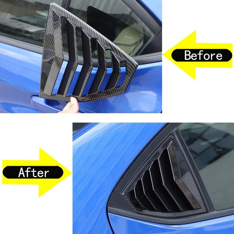 For Subaru WRX S4 STI VB - ABS Carbon Fiber Car Rear Window Triangle Exterior Shutter Deflector Decoration Accessrories