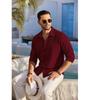 Men's Casual Button Down Shirts Long Sleeve Linen Shirt Fashion Textured Beach Summer Shirt