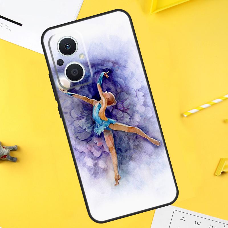 Gymnastics Oil Painting For OPPO Reno 10 11 12 13 14 Pro 7 8 Lite 8T 11F 12F 13F 14F OPPO Find X8 X5 X6 X9 Pro Case