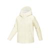 Skechers Warmth Resistant Durable Woven Hooded Jacket Soft Sport Comfortable Commuter Versatile Casual Set Women Outerwear Corn-White P125W013-01PJ