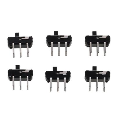 2 Position DPDT 2P2T 6 Pin PCB Panel Mini Vertical Slide Switch, 6 Piece