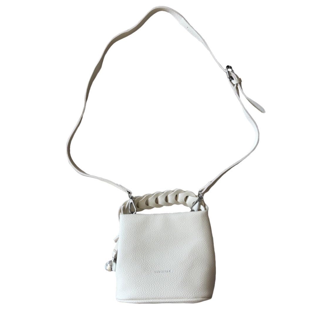 

Handbag Simple Shoulder Tote Bag Shoulder Removable Lightweight Plain Commuting to School Minimal Square Bag [DIVA Rose] Women s (White) білий