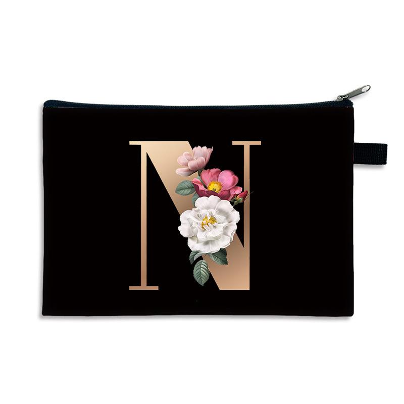 Kreativní potisk písmen malá taštička na drobné polyester zip malá taška multifunkční úložný prostor příruční peněženka