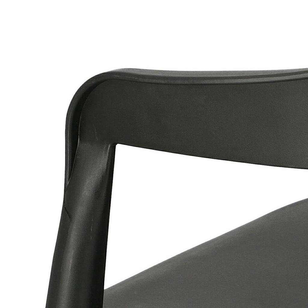 Black Bow plastic chair with armrests