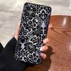 Custodia Cover per Telefono per Honor 8X X9a X5b X7 70 90 X8 200 400 Lite X6 Magic5Lite Fiori di Pizzo Nero