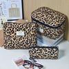 Vintage Large Capacity Cosmetic Bag Portable Travel Storage Bag Handheld Makeup Pouch for Toiletries Cosmetics Organizer Outdoor Daily Use