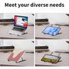 Aluminium alloy Laptop Stand, Full Flat Silicone Anti-Slip Office Laptop Stand for Desk Adjustable Portable Laptop Holder