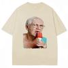 Funny Grandma Licking Red Popsicle Meme T Shirt Cute Granny Ice Cream Humor T Shirts Casual Cotton Oversized Unisex Women Tshirts
