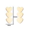 Minimalist Stainless Steel Heart & Sunflower Star Stud Earrings - "I Love You" Gesture