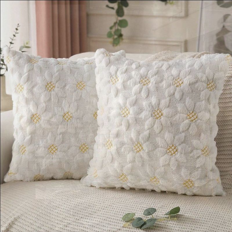 Husă de pernă 3D nouă, pluș jacquard matlasat, pentru canapea, dormitor, pernă, pernă pentru tăblie