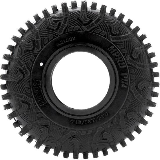 1.0 Tires - MS6 MPRO Pin Tires for TRX4M SCX24 FCX24 AX24 1/24 1/18 RC Crawler, 0.79/2.36/R1.0, #M1002