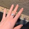 Copper Heart Ring Zircon For Women Cassic Wedding Jewelry Engagement Bands Fine Christmas Birthday Gifts Party