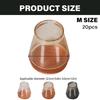 20Pcs Thickened Chair Leg Protectors Felt Furniture Leg Cover Pad Round Caps Covers Hardwood Floor Soft Pad Covers
