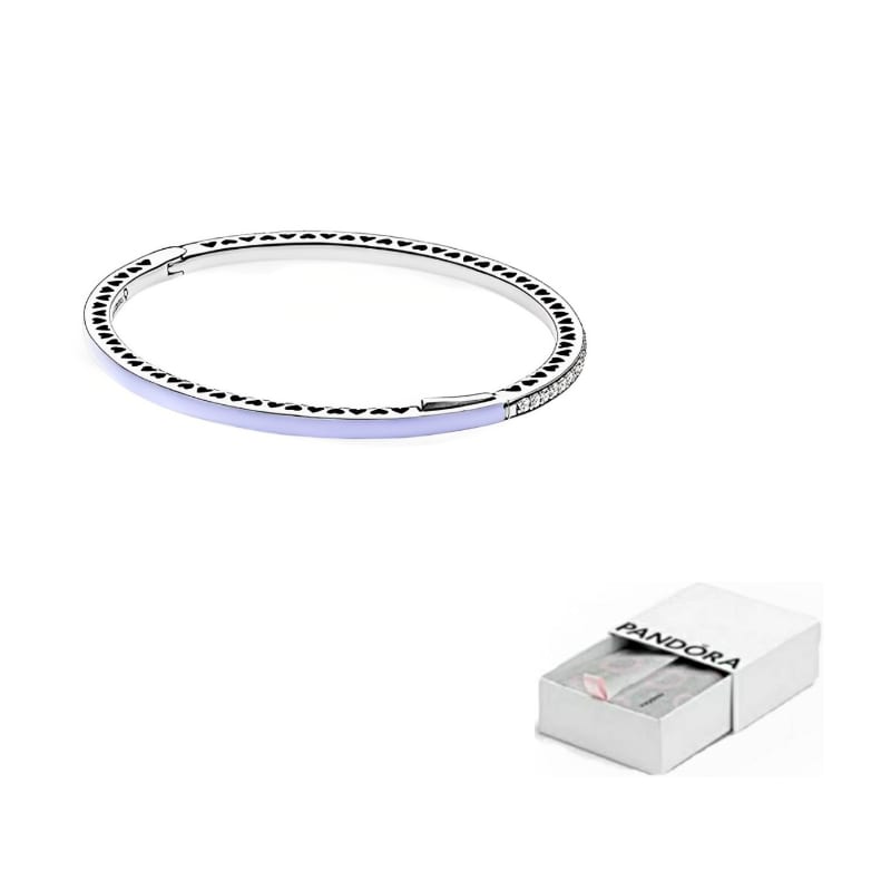 Pandora 925 Sterling Silver Bangles Women's Purple 590537EN66