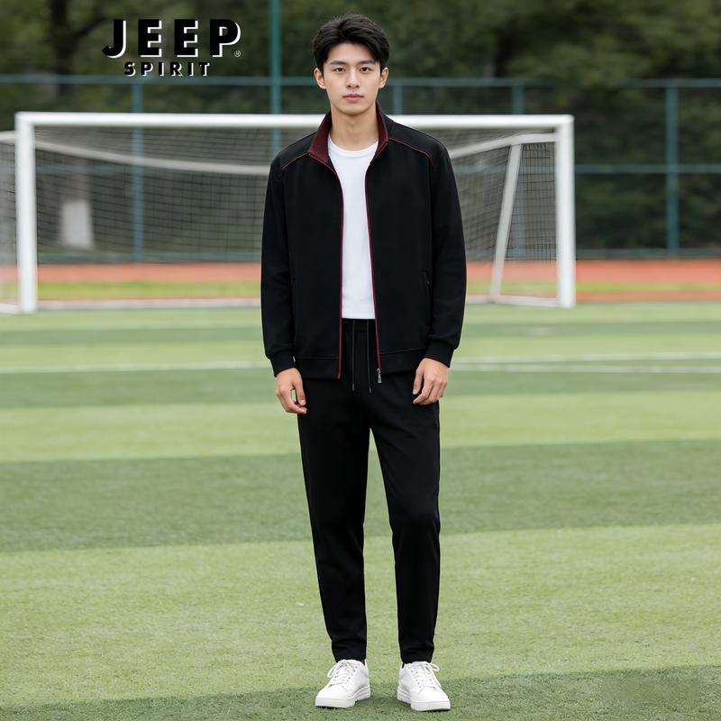 

JEEP SPIRIT Men s Fleece-Lined Stand-Collar Tracksuit 2XL