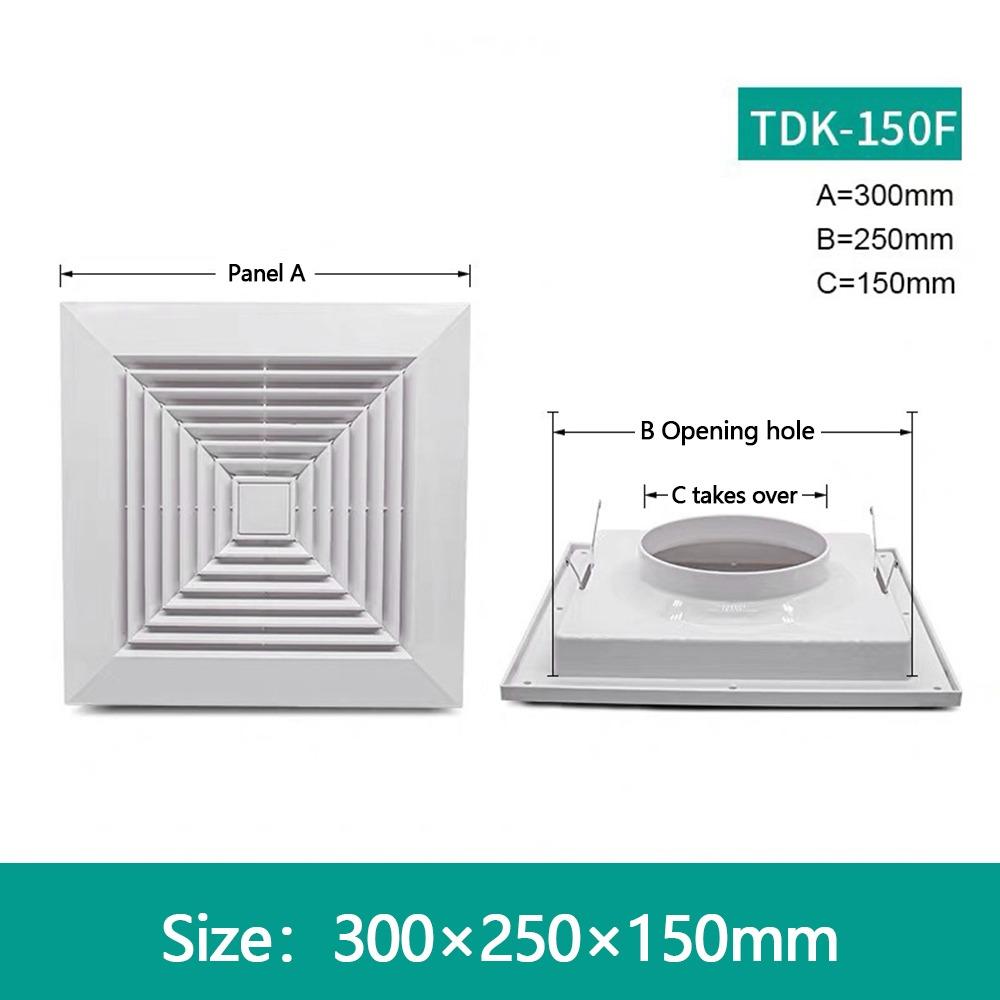 Useful Plastic Grille Air Outlet White Ventilator Cover Ceiling Vent Square Exhaust Vent Ventilation Systems