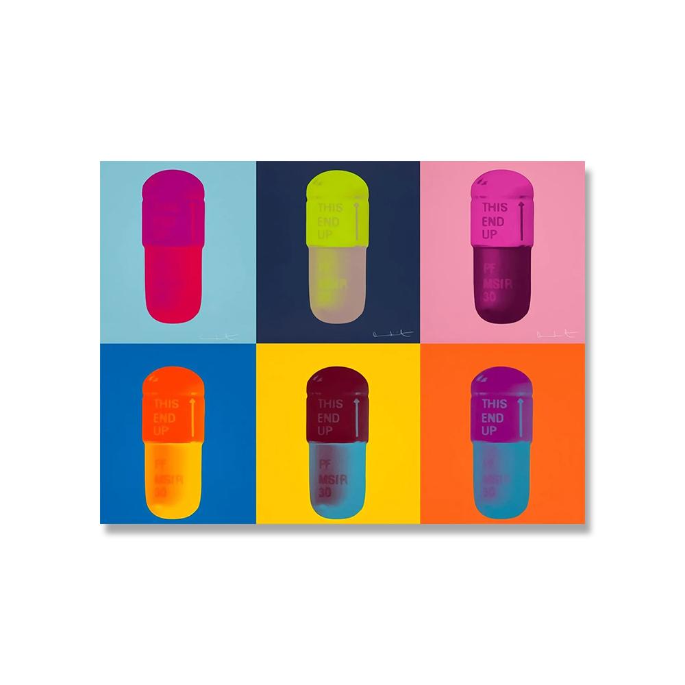 

Печать Картина Настенная живопись Цветная таблетка Модульный холст Ретро Мона Лиза Хаос Постеры Картины Современный декор Прикроватный фон 21x30cm No Framed