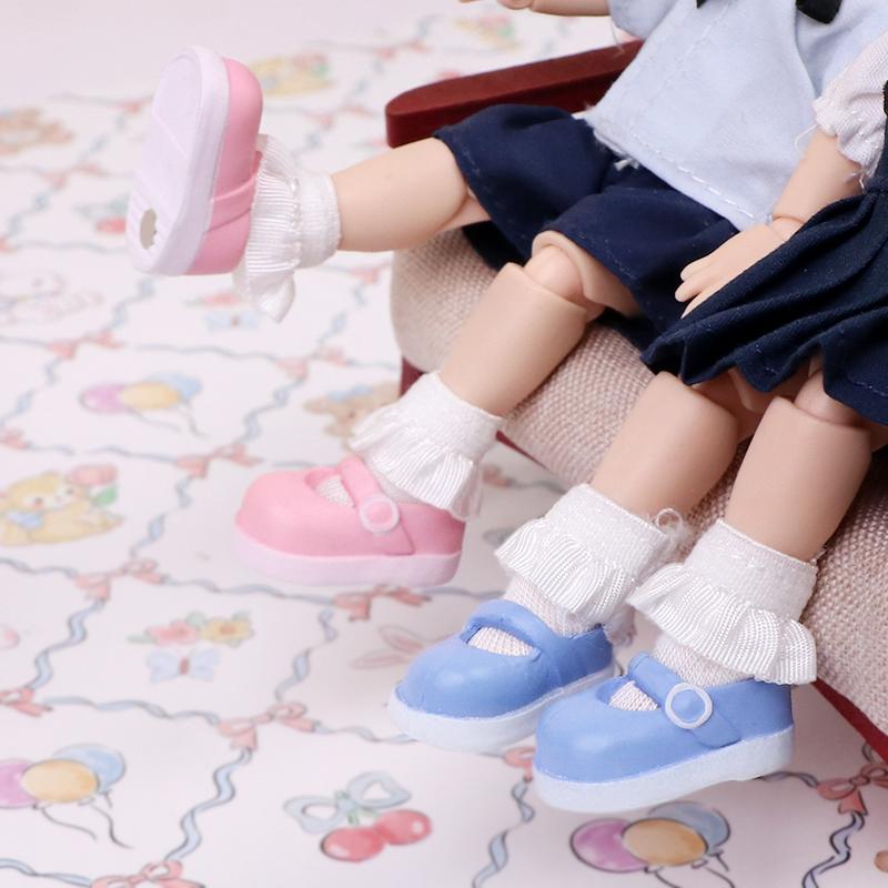 Plastic OB11 Student Shoes Obitsu 11 Doll Shoes ob11 Doll Pointy Toe Shoes Diy Toys For dod Ddf Body9 1/12 Bjd Gsc Bjd Doll