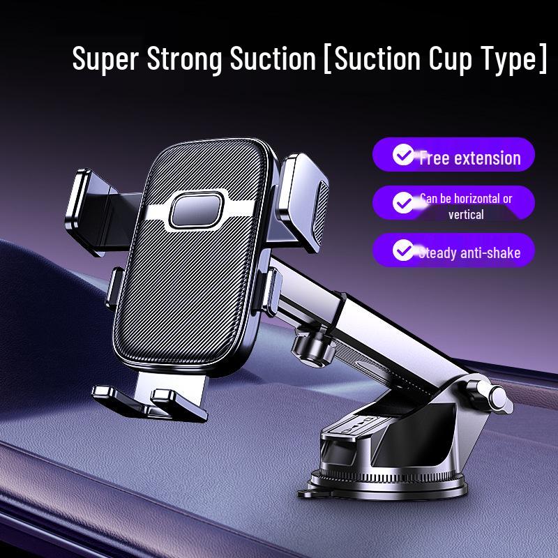 2025 Universal Car Phone Holder with Suction Cup and Air Vent Mount for Dashboard Navigation