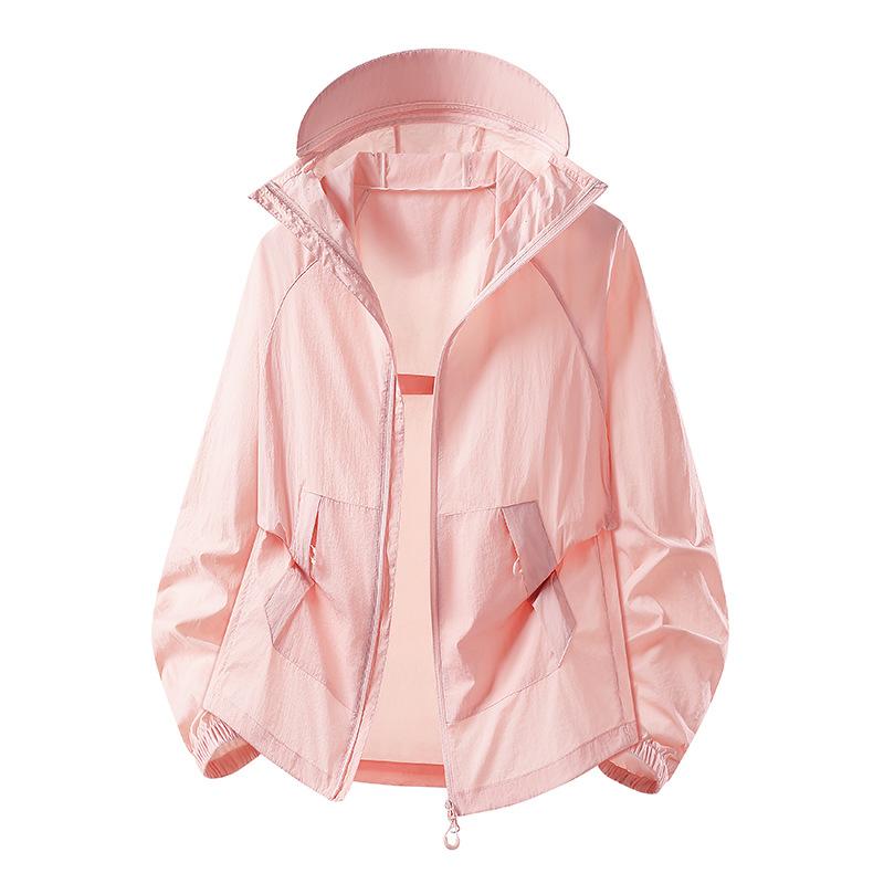 Ice silk sunscreen for men and women 11 summer new UV protection large brim thin breathable cardigan jacket sunscreen clothing