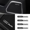 4pcs Caro Decorate 3D Aluminum Badge Emblem Sticker For Audi A1 A2 A3 A4 A5 A6 A7 A8 Q1 Q2 Q3 Q4 Q5 Q6 Q7 Q8 B5 B6 B7 B8 C5 C6 C7 C8 S4 S3