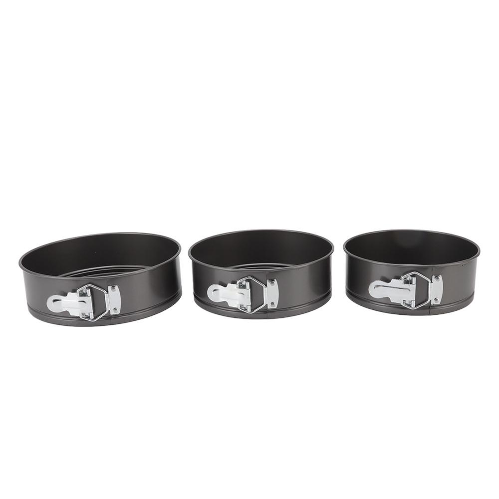 3pcs Nonstick Surface Springform Pan Set Carbon Steel Cheesecake Pan Set  Cheesecake Pizza Bread