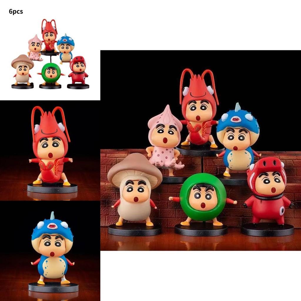 Adorable Pvc Food Wax Crayons Shinchan Figurine Collection Featuring Lobster And Octopus