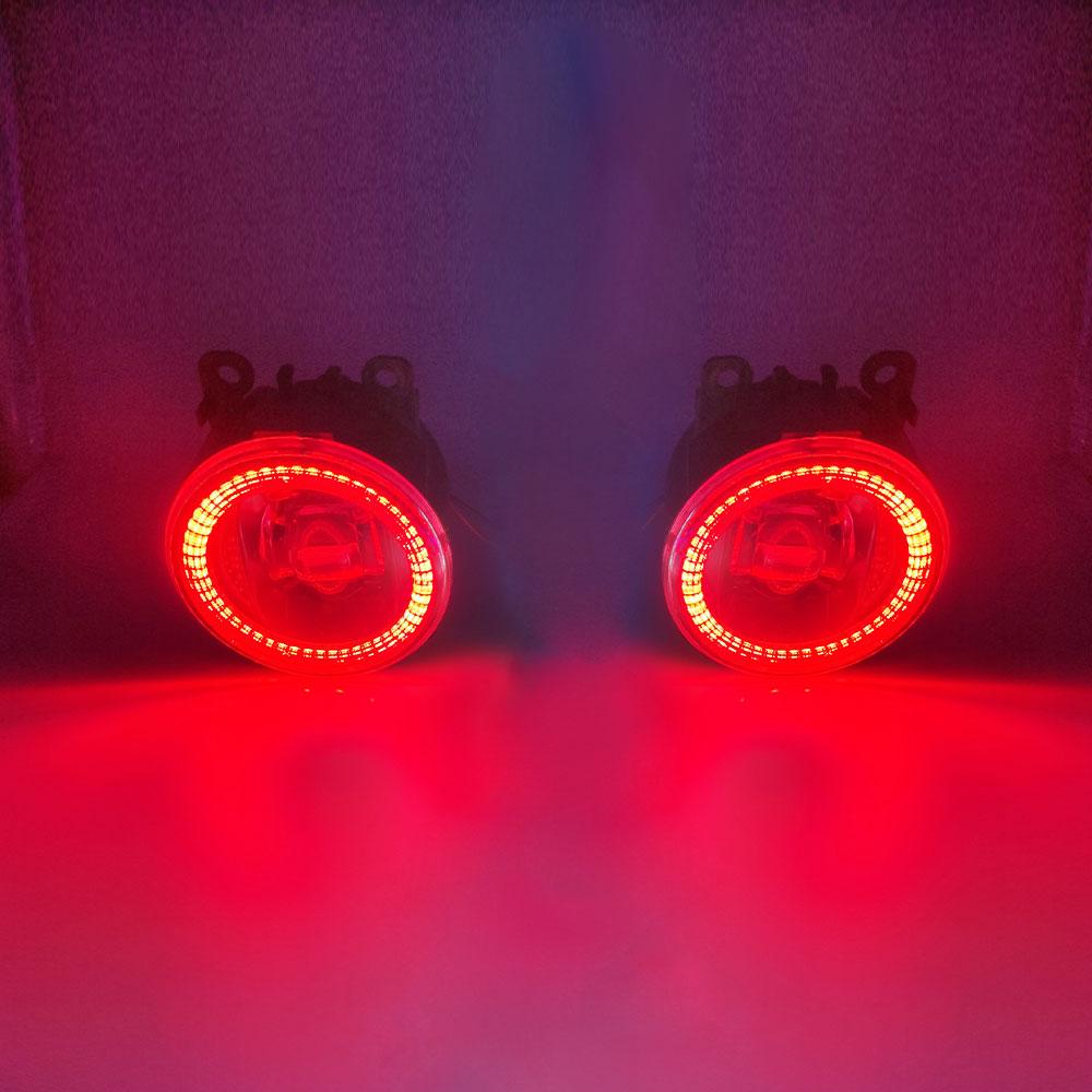 1 Pair 2 Functions Auto LED DRL Daytime Running Light For Mitsubishi ASX 2011-2018 Car Angel Eyes Fog Lamp Foglight
