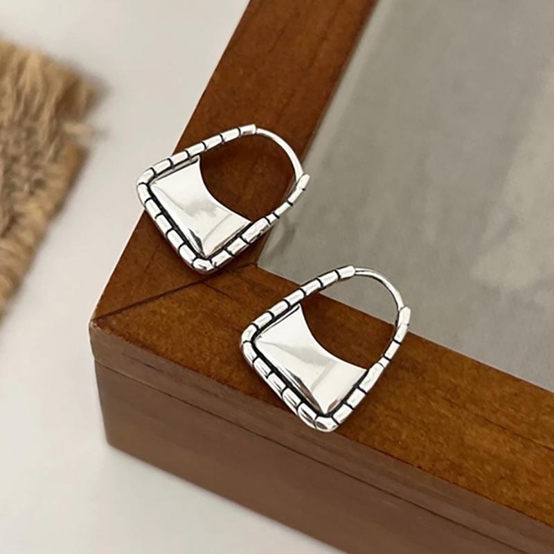 

Foxanry предотвращает аллергию, геометрические серьги для женщин, винтажные творческие личности, ювелирные изделия на день рождения, аксессуары, подарки 8mm серебряный