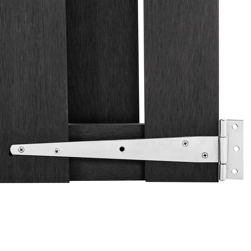 WPC Gartentor 100 x 112 cm Grau