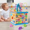Children's Large Wooden Educational Bead Box: Multifunctional Toy for Early Intelligence Development