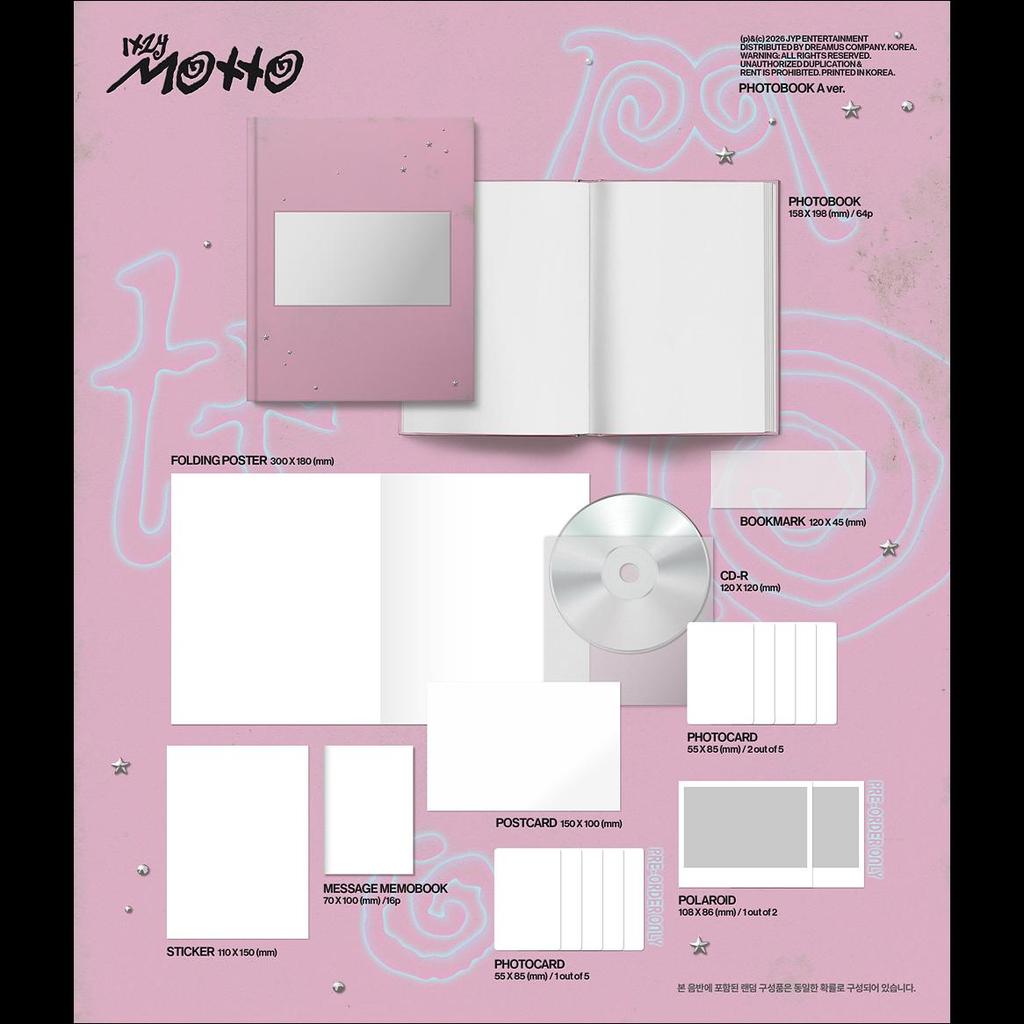[Pre-order] ITZY [Motto] PHOTOBOOK Ver. (A/B/C Ver.) + Free Gift