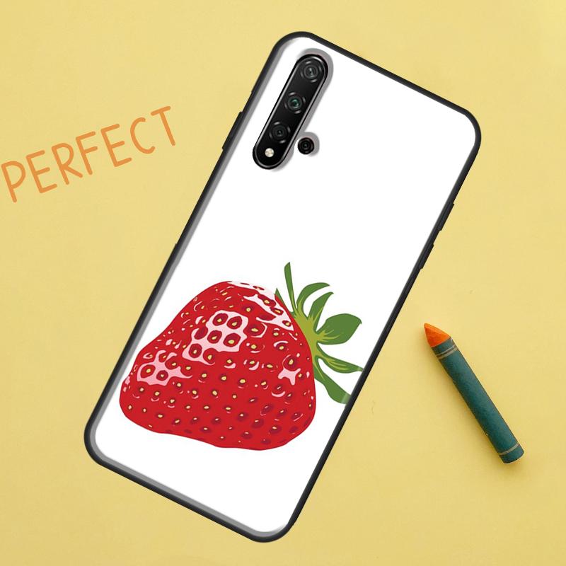 Strawberry For Huawei Nova Y91 Y70 Y72 Y73 Y60 Y90 Y61 8i 7i 11i 12i 12s 9 10 SE P20 P30 P40 Lite Case
