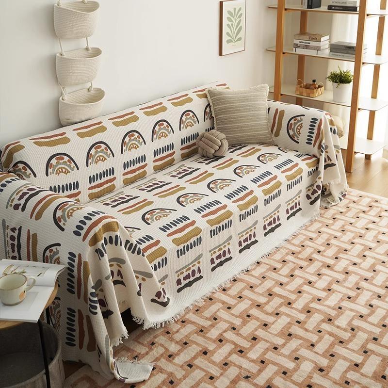 Reversible Chenille Sofa Towel Sofa Cover Anti-cat Scratch All-season Chenille Living Room Sofa Cover Blanket All-inclusive