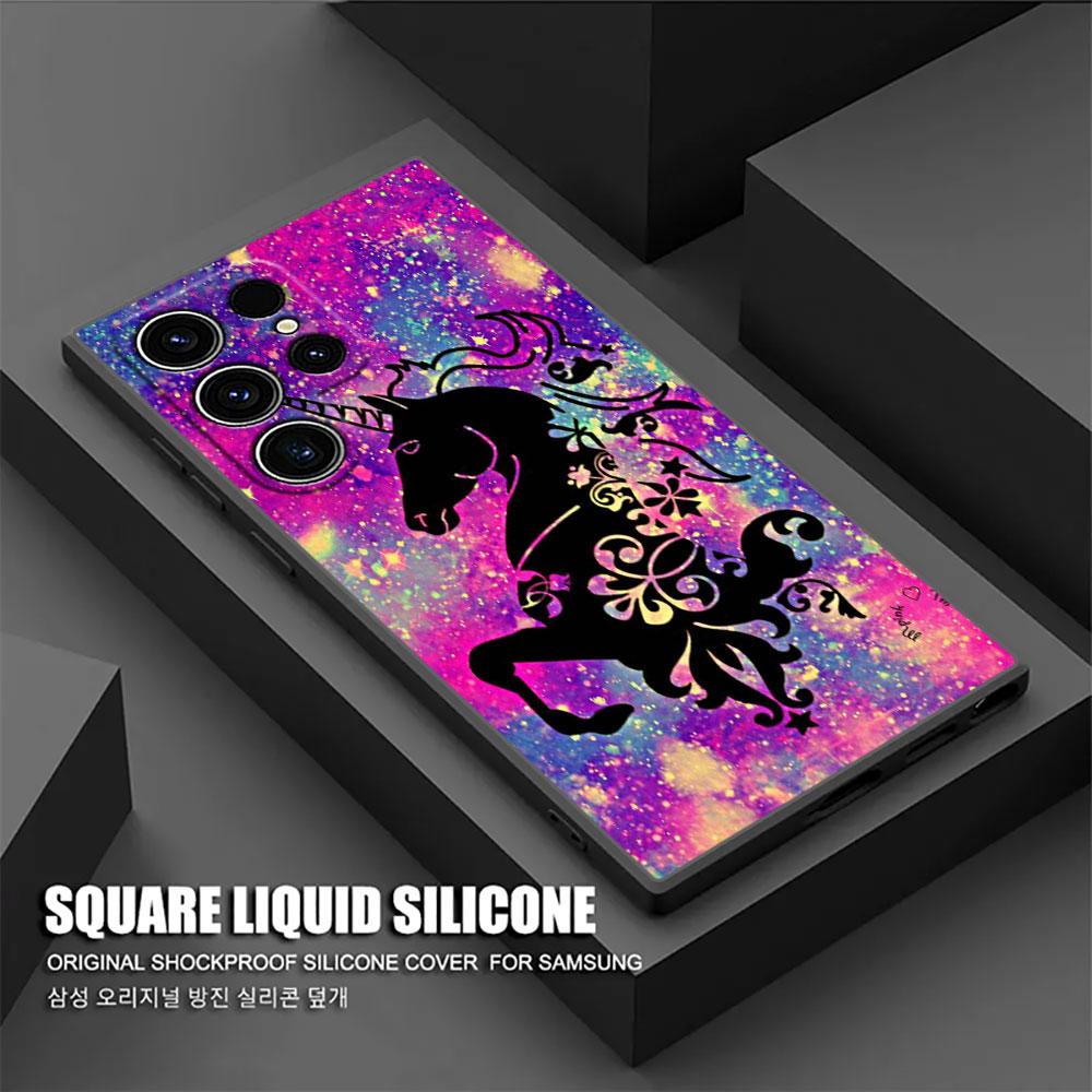 

Cute Rainbow Unicorn S26Ultra Case For Samsung Galaxy S26 S25 S24 S23 S20 S21 FE S22 Ultra S25 Plus 5G Cases Soft Phone Cover Galaxy S20