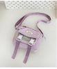 2025 new large-capacity school bag, messenger bag, women's transparent and versatile simple shoulder messenger bag trend