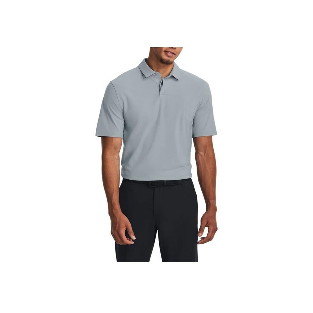 Under Armour Luxe Solid Golf Polo Shirt Men Tops Blue 1377362-465