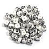 20pcs 8mm Flower Patterns Square Ceramic Beads Big Hole Porcelain Loose Beads For Jewelry Making DIY Bracelets Necklace Findings