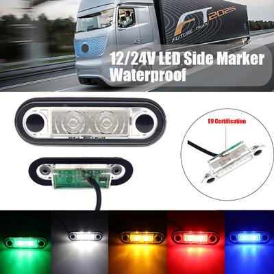 4x 12V/24V LED šoninio žymeklio šviesos prošvaisa galinio uodegos stabdžių indikatorius posūkio signalo lemputė sunkvežimio priekabai traktoriaus autobuso furgonui