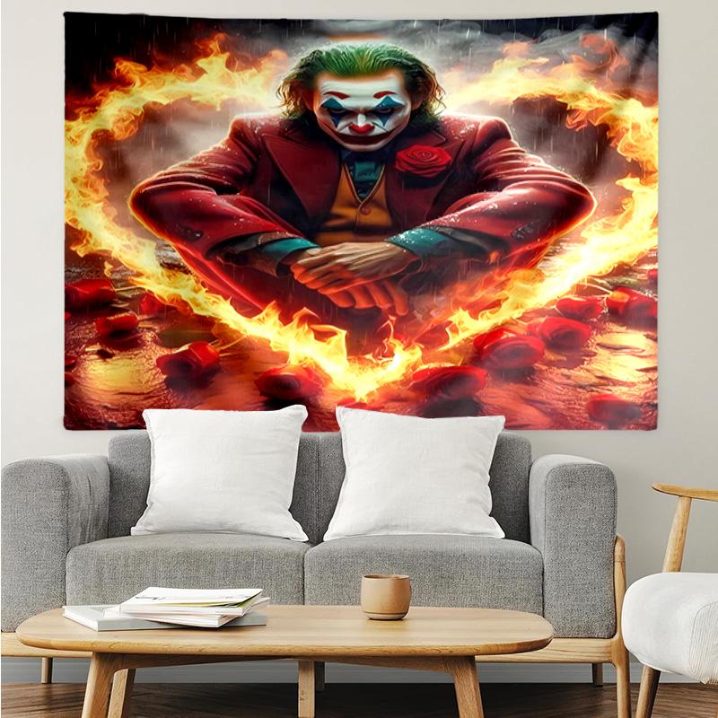 Joker Tapestry for Bedroom Aesthetic Classroom Tapestries Wall Hanging for Living Room Dorm Office,Ideal Creative Gift